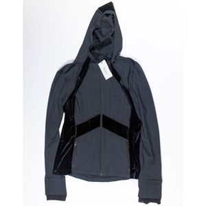 NEW Alala Athena Velvet Trim Running Jacket Black